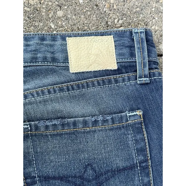 Agave Nectar Sirena Striped Flare Jeans Womens Size 27 Low Rise Denim Y2K USA - Image 9