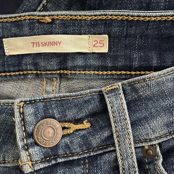 711 knee ripped skinny denim jeans pants - Image 4