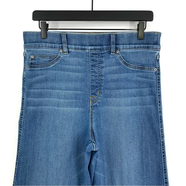 SPANX Seamed Front Wide Leg Jeans Vintage Indigo L - Image 3