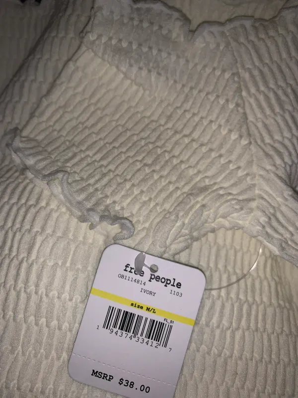 Moulin Ruched Cami Size M/L Color: Ivory BNWTS - Image 3