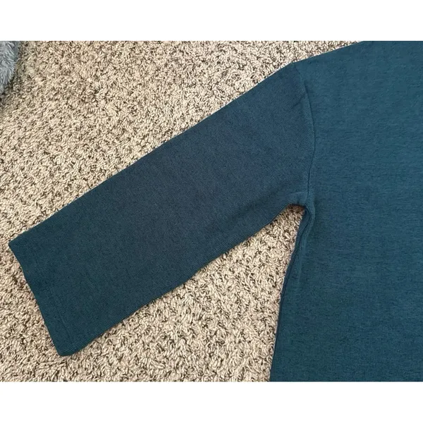 Old Navy Women's Cozy Dark Teal Mock-Neck Oversize Sweater Size Medium - Image 9