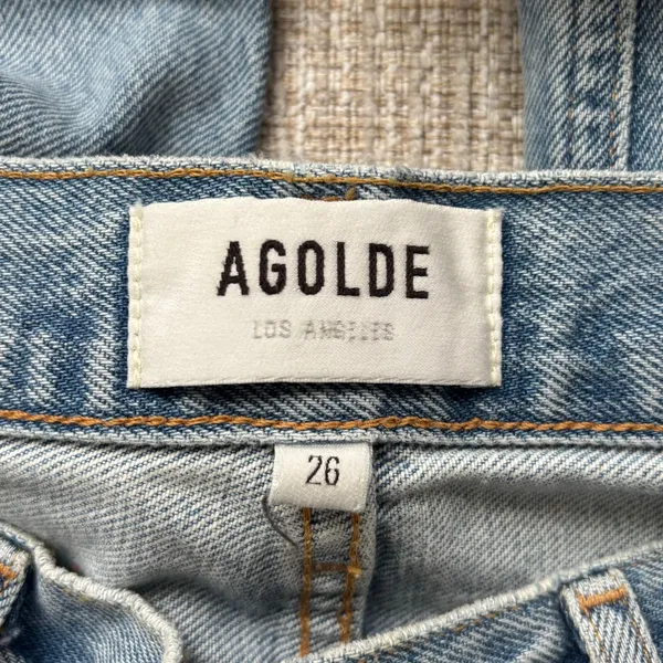 AGOLDE Light Wash 90s Straight Leg Jeans Sz 26 - Image 8