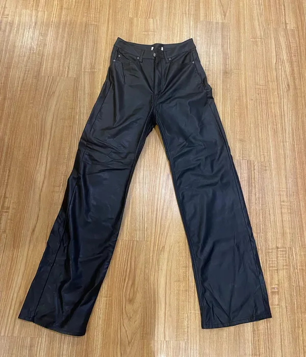 ZARA Faux Leather Pants Black - Image 2