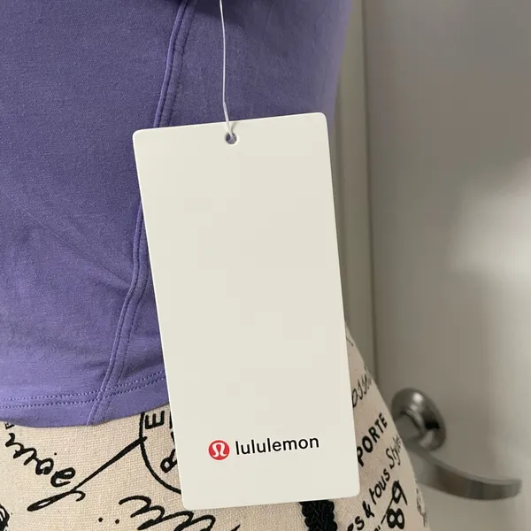Lululemon Shoulder Cut-Out Yoga T-Shirt - Dark Lavender - Image 7