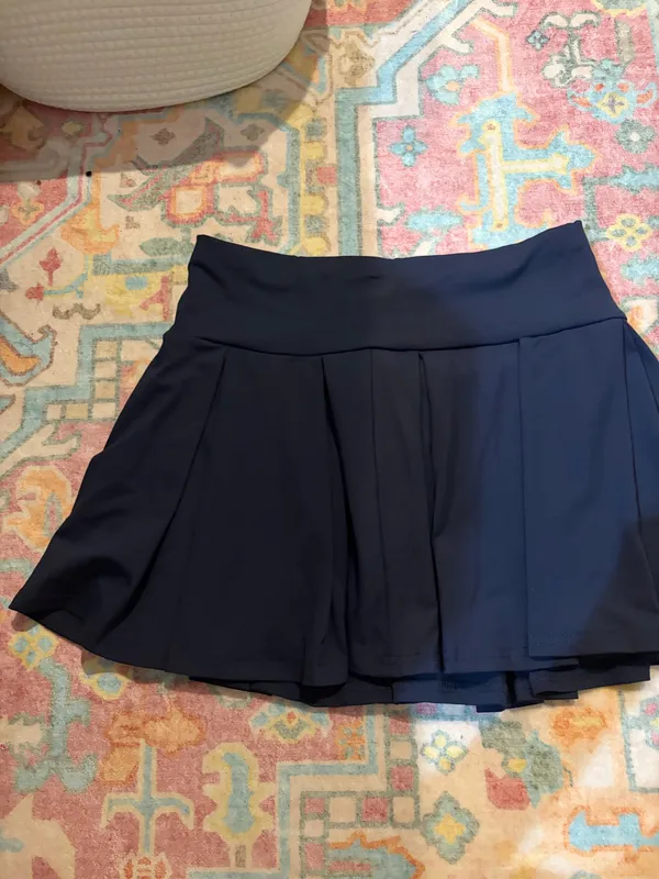 Shein Pleated Skirt Navy Blue - Image 2