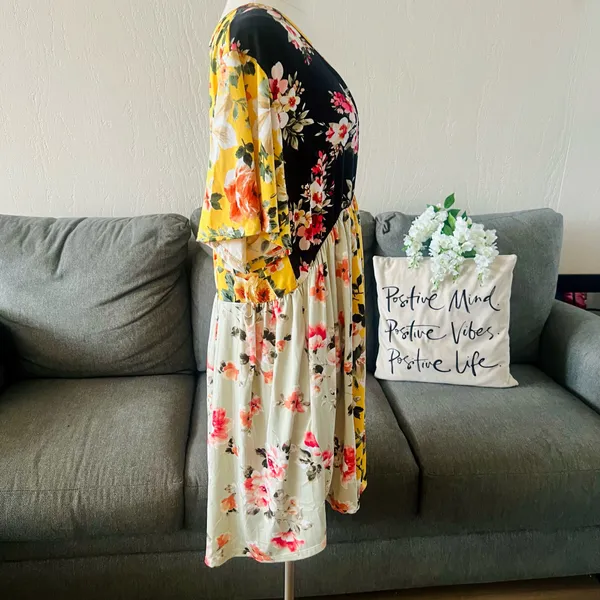 Floral Patchwork Haptics By Holly Harper Dress Multiple Size 2X - Image 7