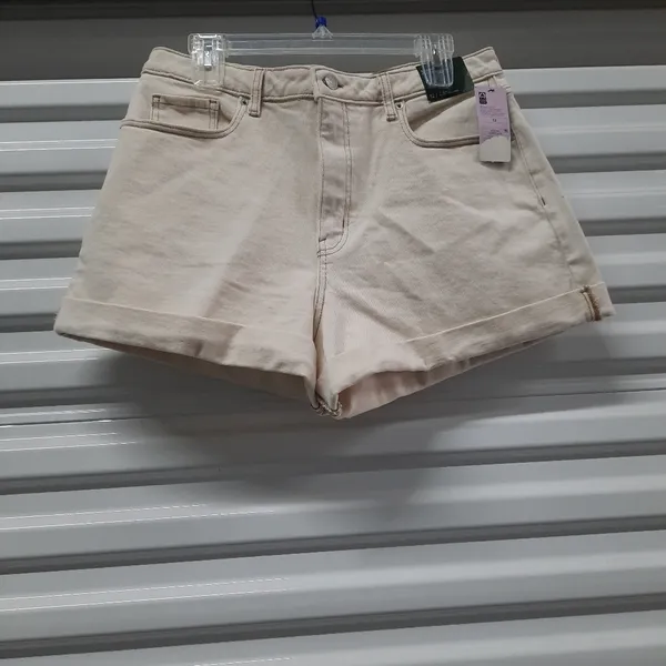 Wild Fable Shorts Women's Size 12 Beige High Waist Cuffed Casual Summer Denim - Image 4