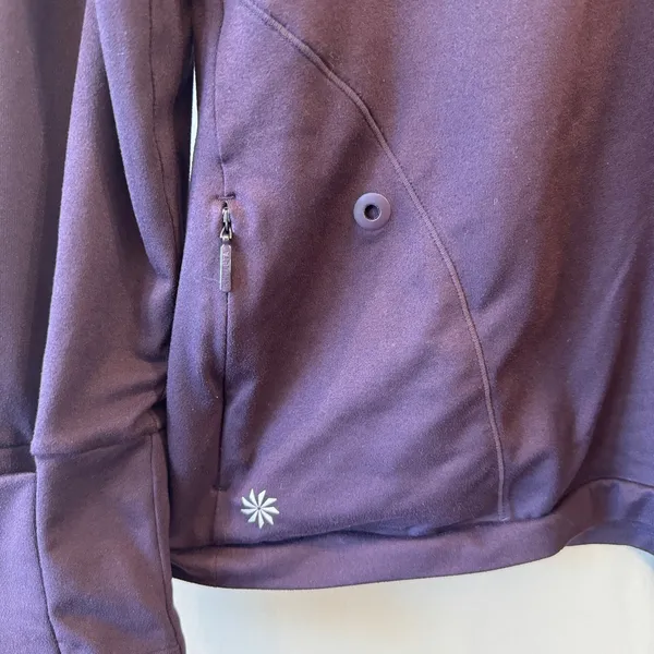 Athleta Superluxe Half Zip Top, Wild Raisin‎ SIZE L - Image 2