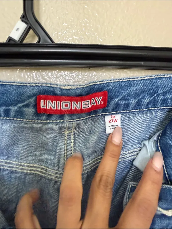 Vintage Y2K Unionbay Carpenter Jeans Womens 5 27W Baggy Skater Utility Denim 90s - Image 8
