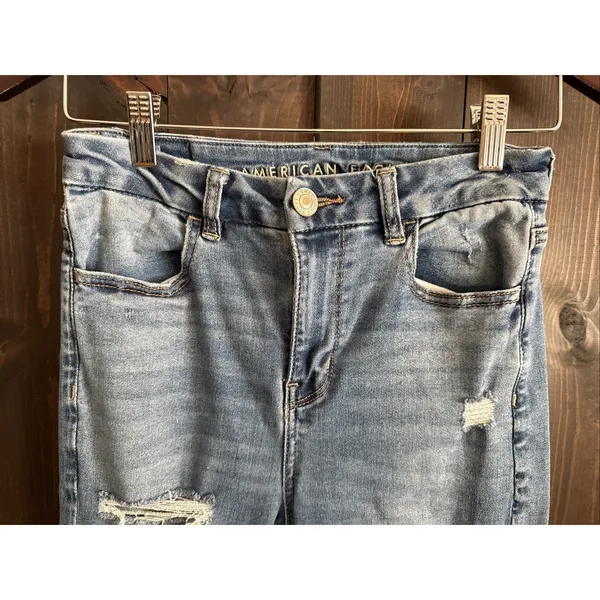 American Eagle AE Next Level‎ Stretch Curvy High Rise Jegging Medium Size 4 - Image 2