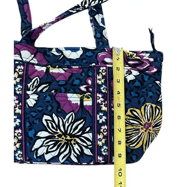 Vera Bradley African Violet Purple and Blue Mandy Tote Shoulder Bag With Pockets - Image 5