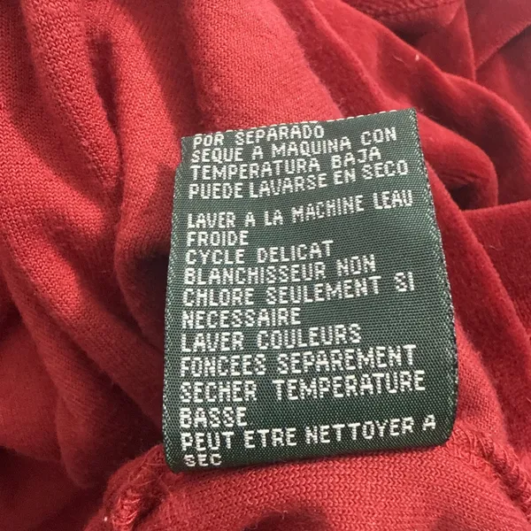 Vintage Ralph Lauren Velour Quarter Zip Sweatshirt Pullover Red Women's Size P/S - Image 5