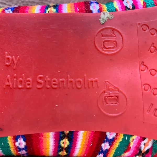 AIDA STENHOLM Handcrafted Red Ballet Flats Size 10 - Image 5