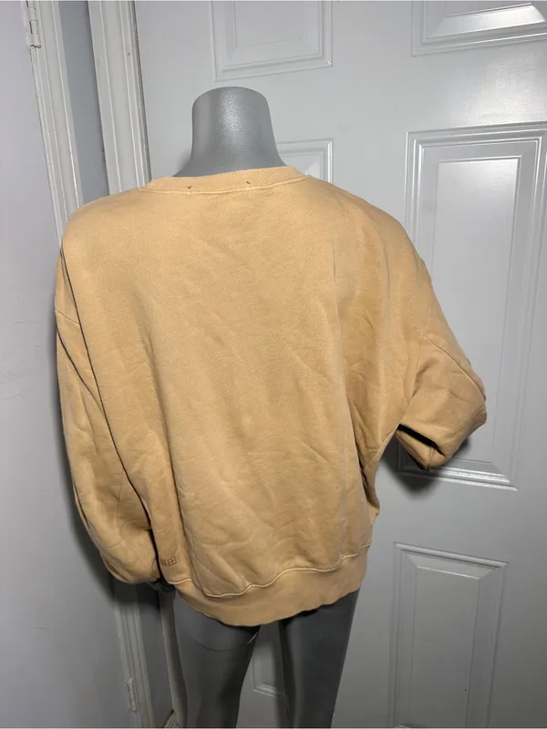 Ksubi Sweater Womens Large Sweatshirt 3x4 Kross Crew Neck Pullover Desert - Image 5