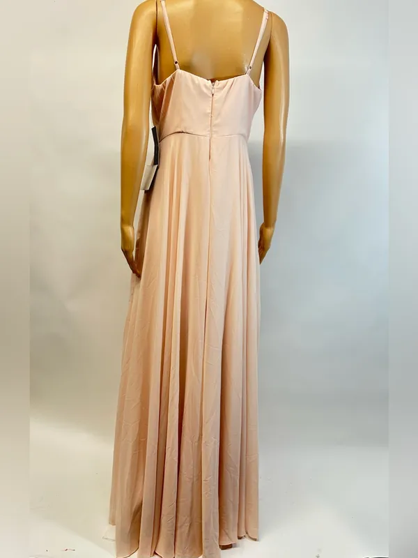 NWT Lulu's Medium Blush Pink Wrap-Front Maxi Dress - Image 2