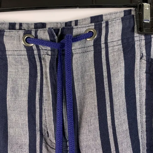 Brooks Brothers 346 Pants Women 14 Striped Wide Leg Linen Blend Casual - Image 9