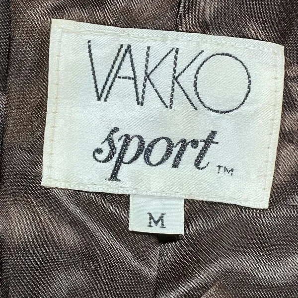 Vakko Vest Womens M Brown Leather Suede Collared snap front Pockets‎ Lined - Image 5