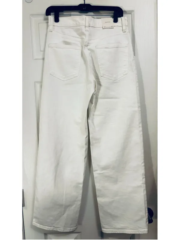 Banana Republic White Wide Leg Jeans Size 27 - Image 3