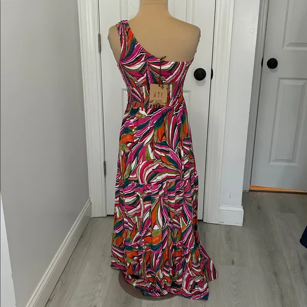 Anthropologie Abel The Label Kelissa One Shoulder Maxi Dress - Image 4