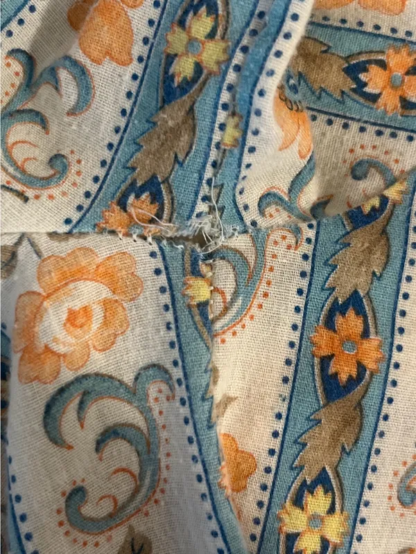 Vintage Sears Floral Nightgown 1970s Lace Trim Granny core Cottage Core 32/34 - Image 8
