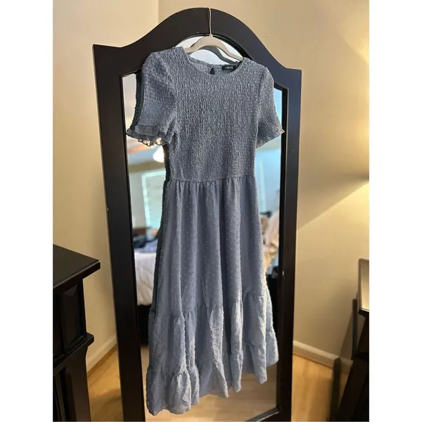 NEW Ruffle Ruffle Dress A-Line High Waist Boho Dress S - Image 5