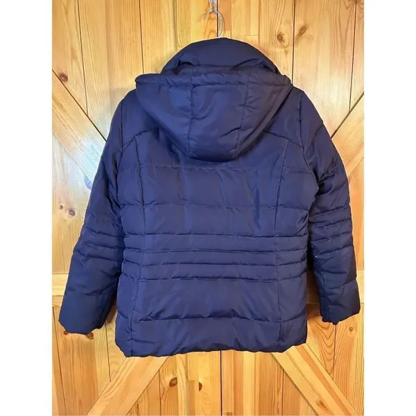 Calvin Klein Down Puffer Jacket Coat Hooded Eggplant Size Medium (4350) - Image 9