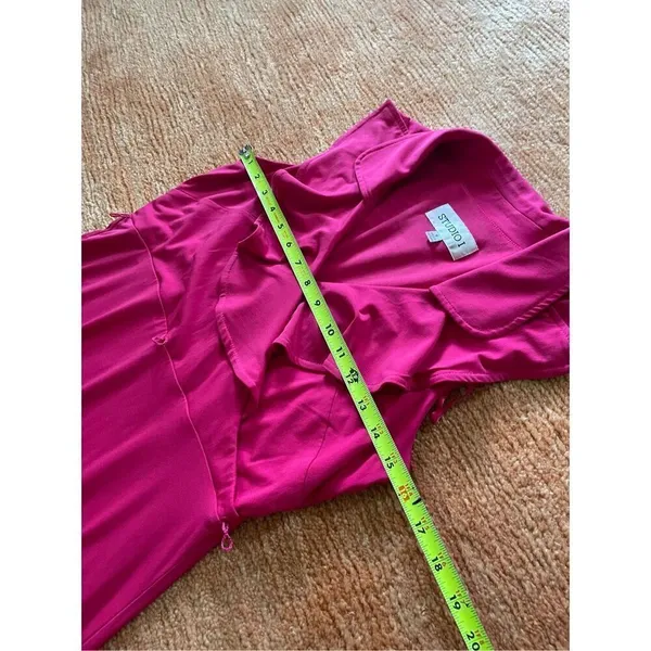 STUDIO 1 Pink faux wrap dress Size 6 - Image 3