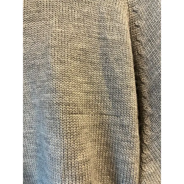 Quince Australian Merino Wool Cropped Mock Neck Sweater in Heather Grey Size L - Image 8