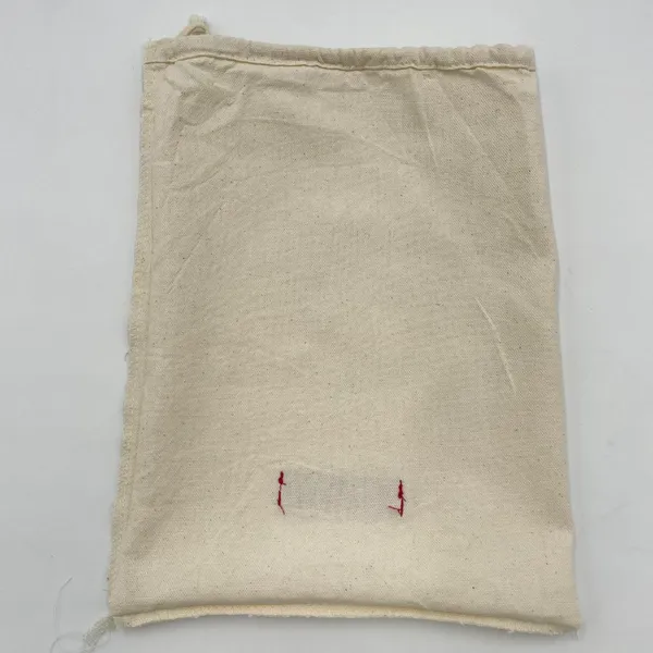 Valentino Dust Cover‎ Bag Cream Off-White Red Tag Drawstring Closure 6.5" x 12" - Image 3