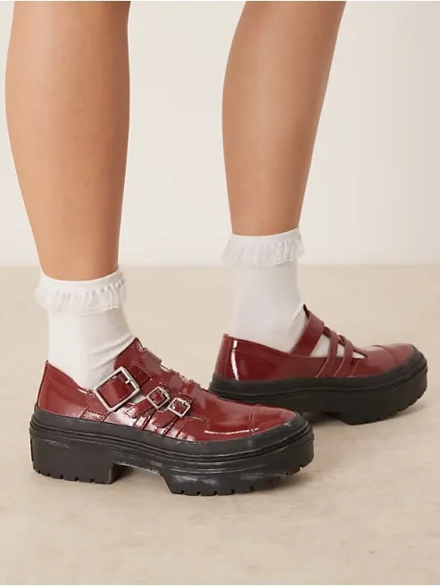 NEW Converse Chuck Taylor All Star platform mary janes in burgundy SZ-5.5 - Image 2