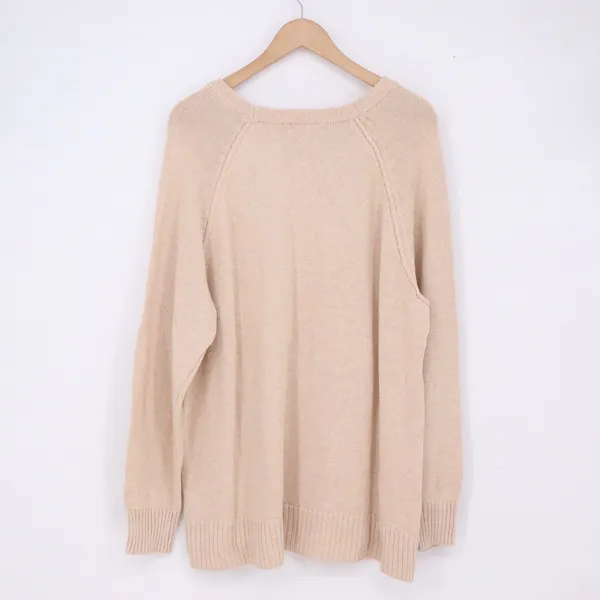 89th + Madison Sweater Womens 2X Beach Sand Melange Cotton New - Image 6
