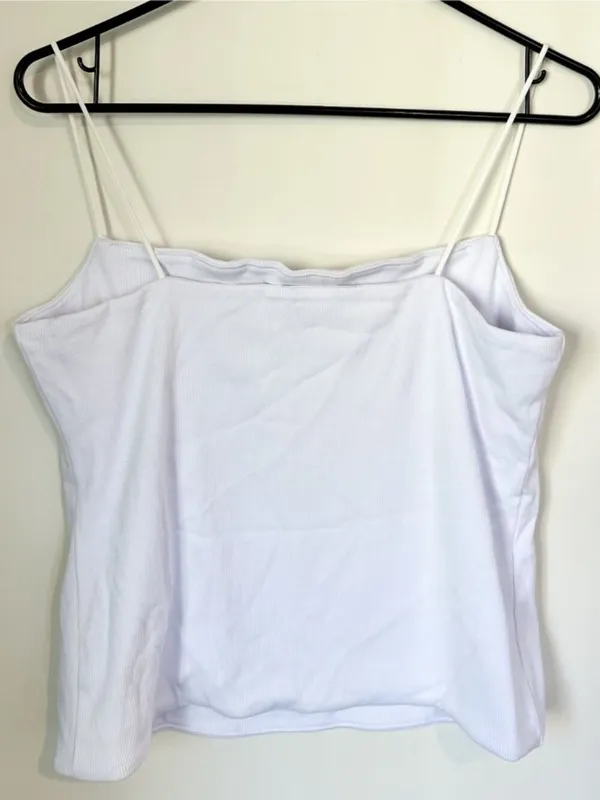NWT Madewell White Squareneck Tank Top - Size: Extra Large *FLAW* - Image 8