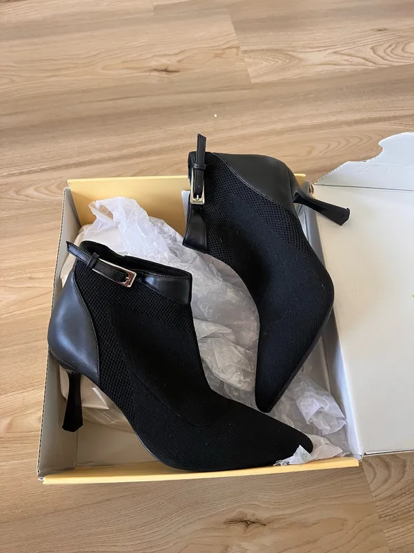 Cosy island Serene Stiletto Pointed Toe Ankle Boot Black Size 6 - Image 10