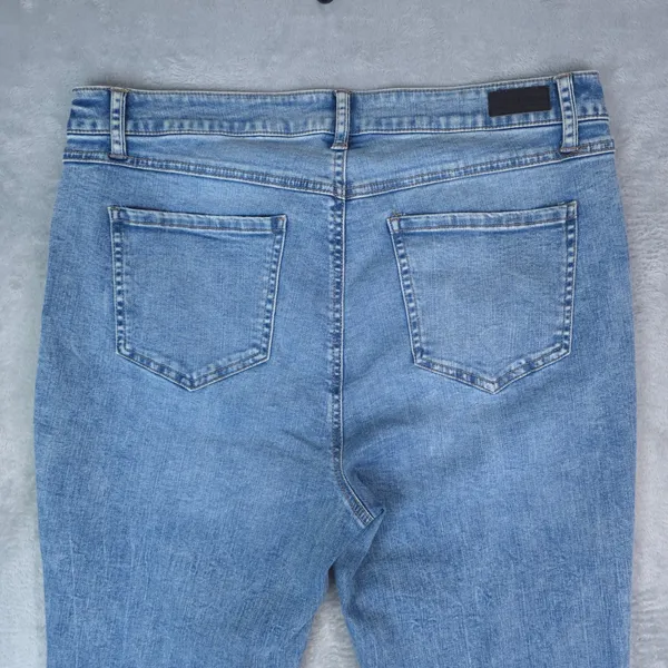 Sound/Style Farah Fit and‎ Flare Jeans Women 14 Blue Vintage Reunion Split Hem - Image 4