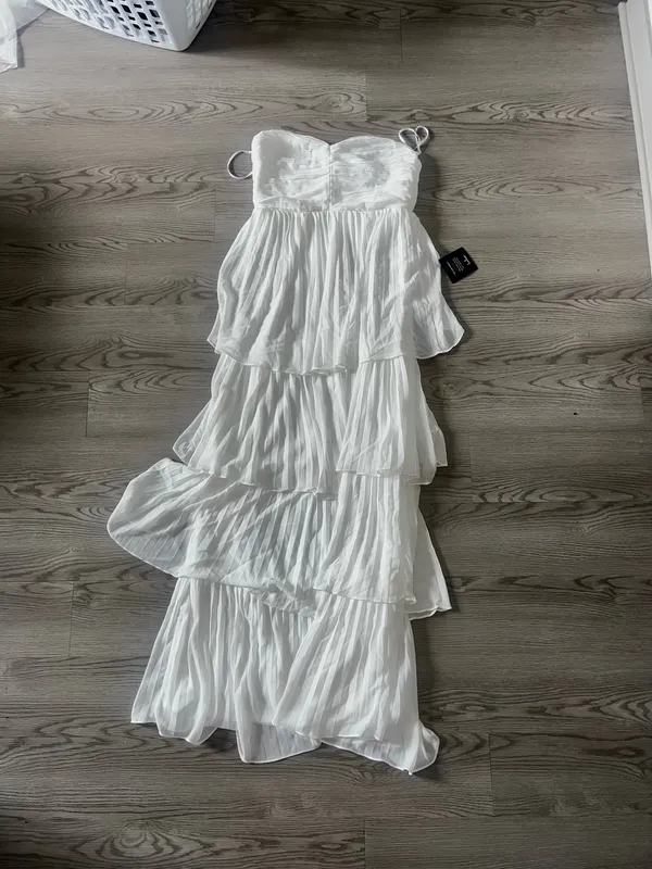 lulus white strapless tiered dress  - Image 2