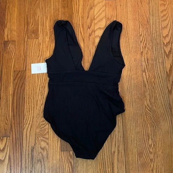 Andie Swim The Mykonos‎ Rib One Piece LT Swimsuit Black size M Tall NWT - Image 4