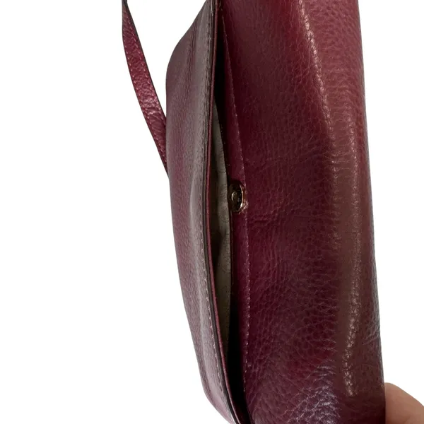 Michael Kors Crossbody Shoulder Bag Leather Burgundy Chain Strap 9x7‎ - Image 6