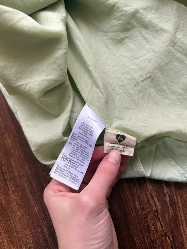 Madewell Sunfaded Mint Green Linen-Blend Lucie Smocked Midi Dress - Size XS - Image 5
