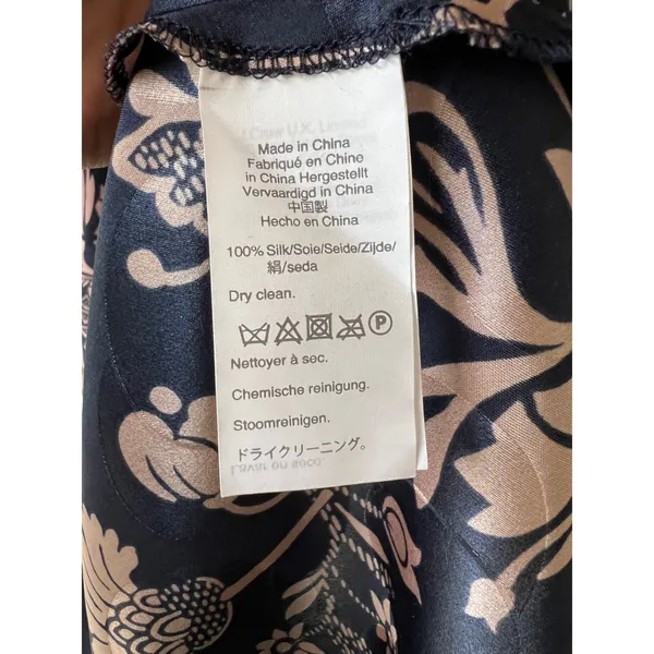 J.‎ Crew Collection Silk Midi Dress in Baroque Floral Size 2 Navy Pink - Image 4