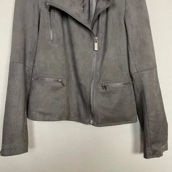Kut from the Kloth Faux Suede Moto Jacket Women Size Zip-Up Motorcycle - Image 4