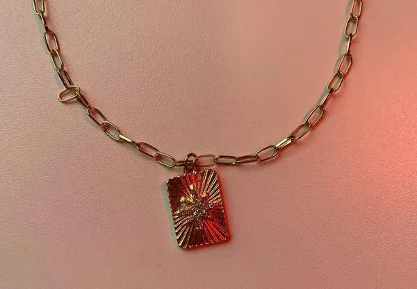 Handmade gold pendant necklace - Image 2
