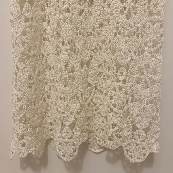 NEW REVOLVE House of Harlow 1960 Crochet Dress Size Large Knit Long Ivory beige - Image 6