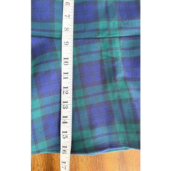 Vineyard Vines Plaid Mini Skirt Navy Green Black Watch Tartan Flounce Hem High‎ Waisted Preppy - Image 14