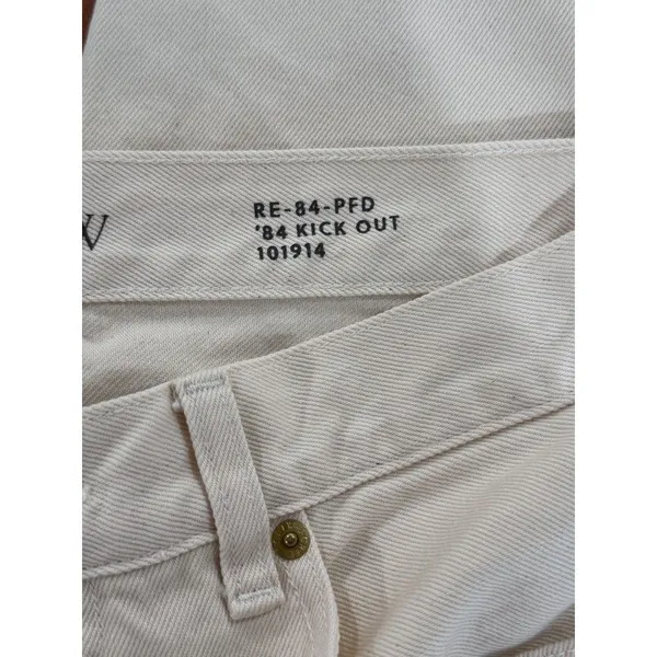 J.CREW Womens Jeans Beige Denim High Rise Relaxed 84 Kickout Crop Rigid Size 29 - Image 5