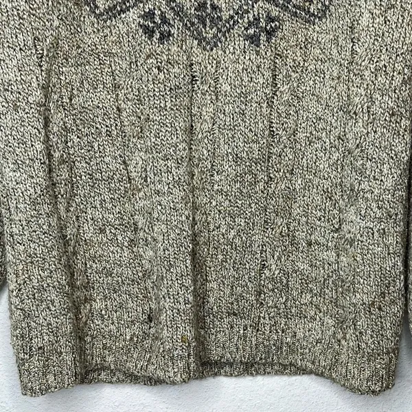 Vintage Northwest Blue‎ Wool Blend Sweater Tan Size L - Image 4