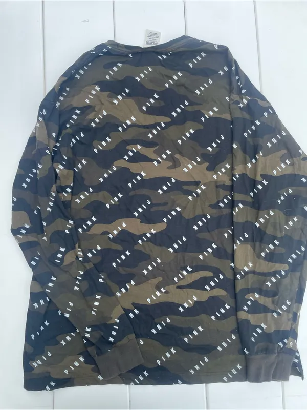 Victoria’s Secret PINK Camo Long Sleeve, Size L - Image 6