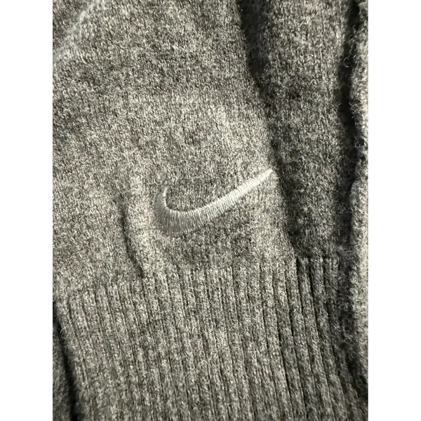 Nike Women's Gray V-Neck Long Sleeve Sweater Size‎ L Cotton Wool Blend - Image 5