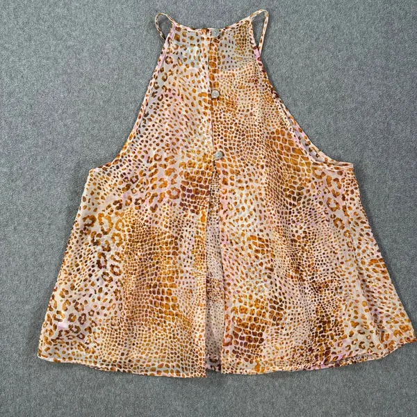Show Me Your Mumu Selena Top Women's X-Small Animal Print Sheer High Neck Top - Image 7