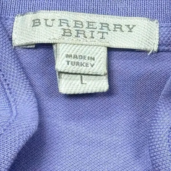 Burberry Brit Lilac Cotton Pique V-Neck Polo Shirt Women’s Large - Image 2