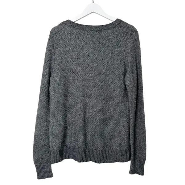 Merona Wool Rabbit Hair Cable Knit Scoop Neck Fisherman Sweater Grey Women’s XL‎ - Image 2